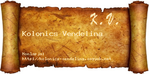 Kolonics Vendelina névjegykártya